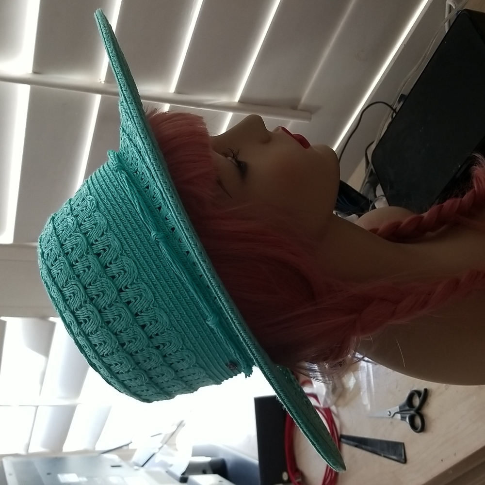 Ladies Aqua Sun Hat C.C Exclusive - Picture 6 of 12